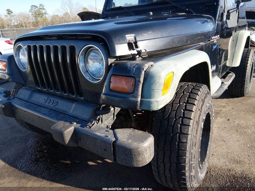 1998 Jeep Wrangler Sport VIN: 1J4FY19S2WP721024 Lot: 44387524