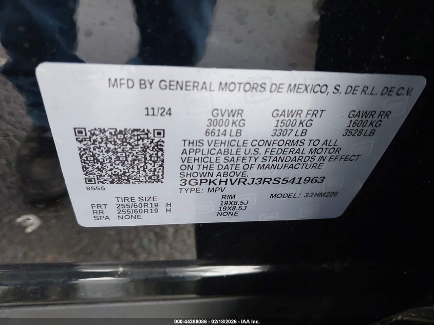 2024 Honda Prologue Ex VIN: 3GPKHVRJ3RS541963 Lot: 44388086