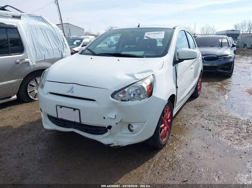 Vin: ml32a4hj1eh026242, lot: 44886615, mitsubishi mirage es 20142