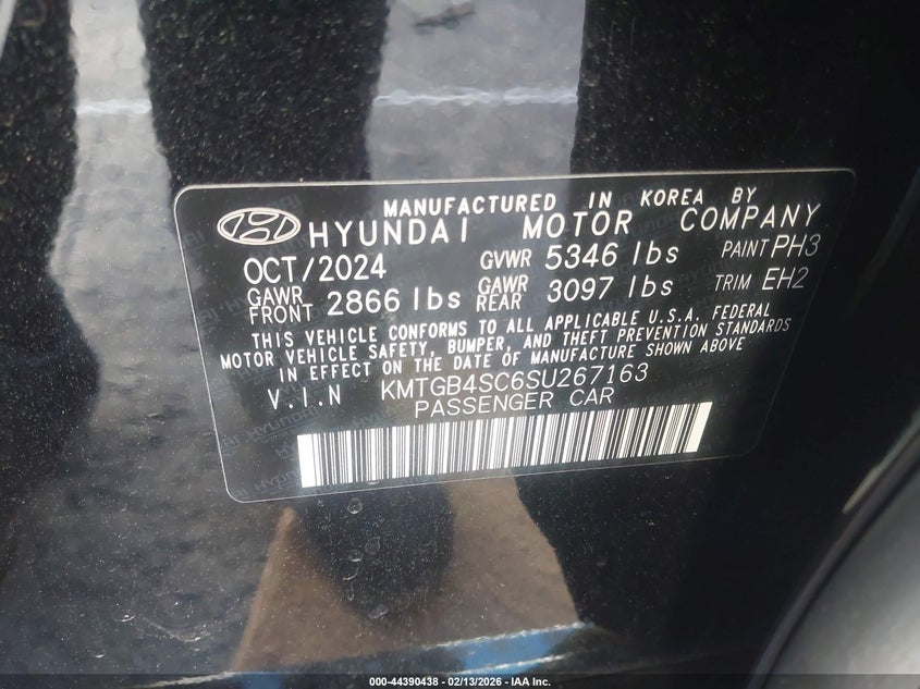 2025 Genesis G80 2.5T Advanced Awd VIN: KMTGB4SC6SU267163 Lot: 44390438