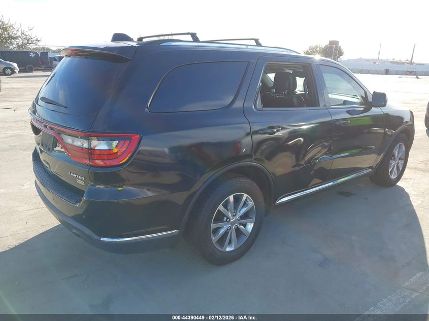 Vin: 1c4rdhdg6fc200809, lot: 44887003, dodge durango limited 20154