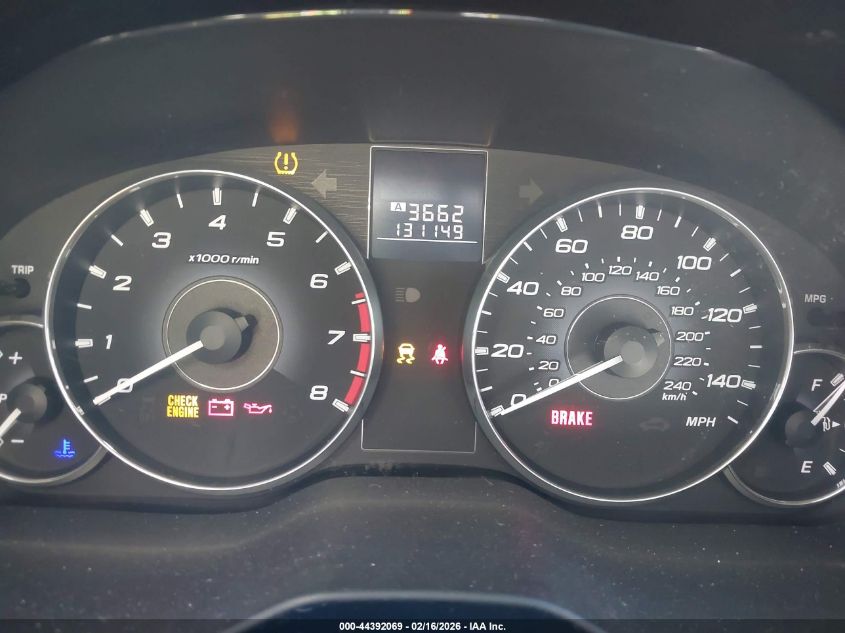 2012 Subaru Legacy 2.5I VIN: 4S3BMAA69C1004875 Lot: 44392069