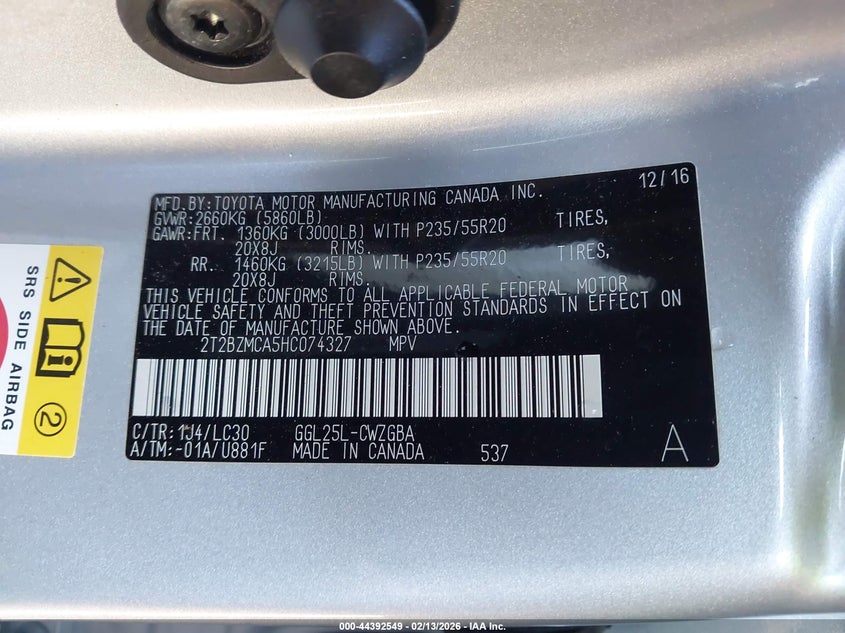 2017 Lexus Rx Rx 350 F Sport VIN: 2T2BZMCA5HC074327 Lot: 44392549