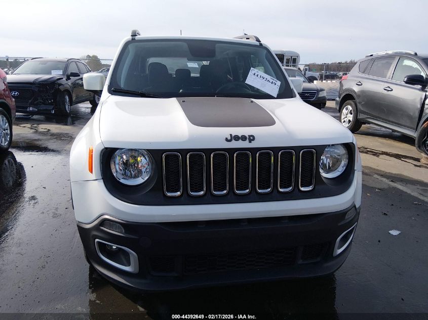 2018 Jeep Renegade Latitude Fwd VIN: ZACCJABB8JPJ09832 Lot: 44392649
