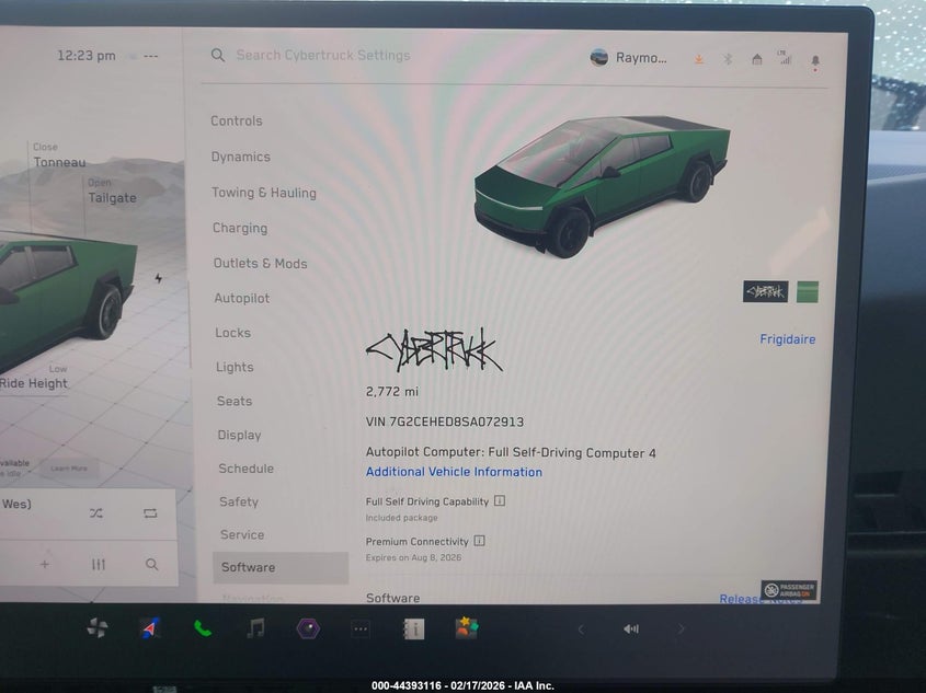 2025 Tesla Cybertruck All-Wheel Drive VIN: 7G2CEHED8SA072913 Lot: 44393116