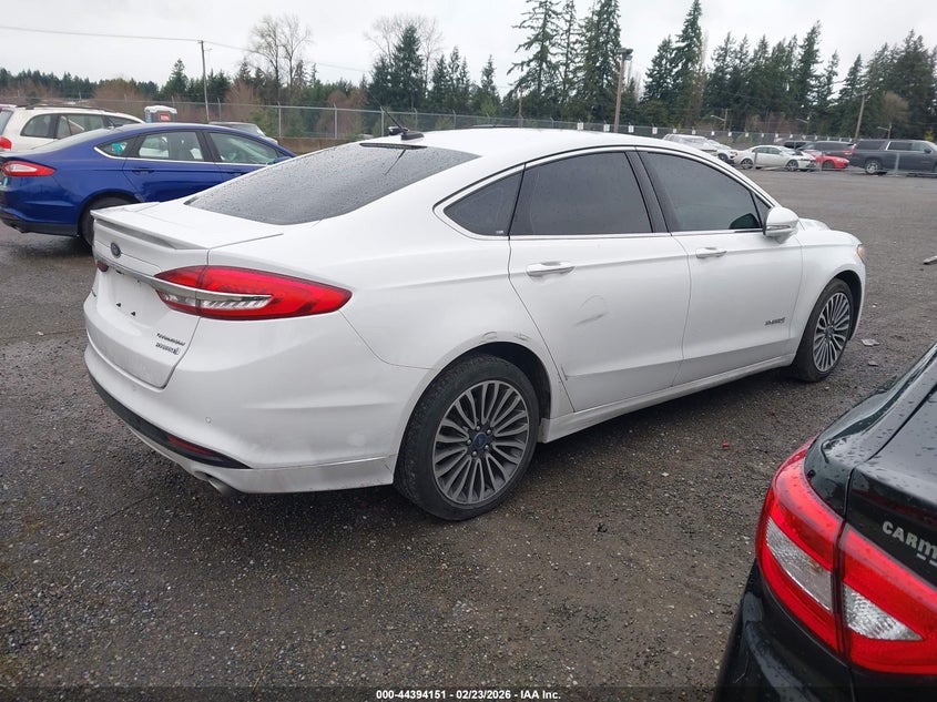 Vin: 3fa6p0ru7jr192309, lot: 44890703, ford fusion hybrid titanium 20184