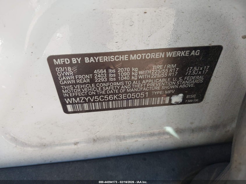 2019 Mini Countryman Cooper VIN: WMZYV5C56K3E05051 Lot: 44394173