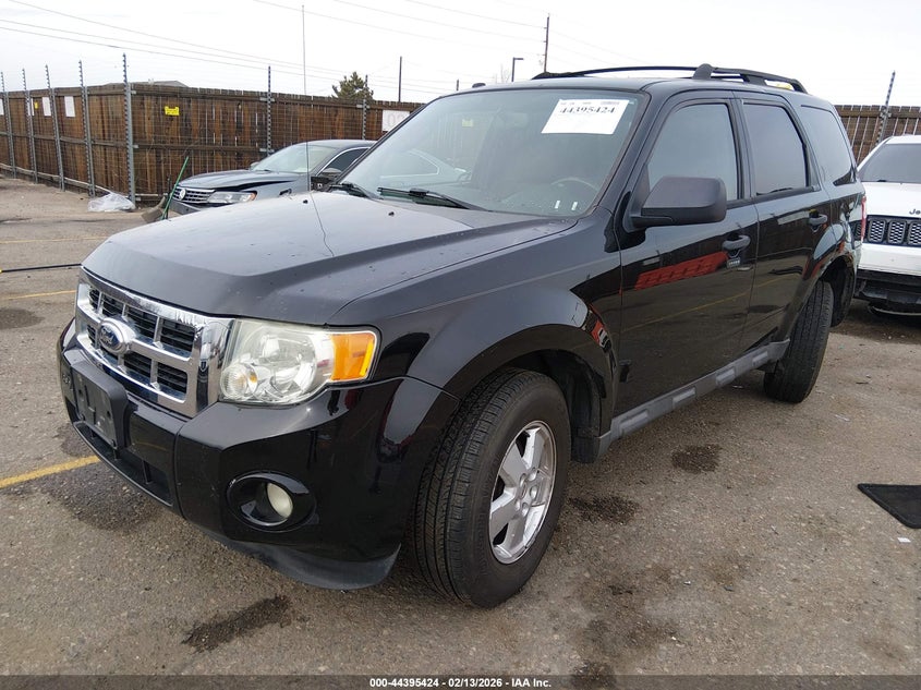 2012 Ford Escape 2.5 Xlt black Lot 111044395424 Vin 1FMCU0D76CKC07618