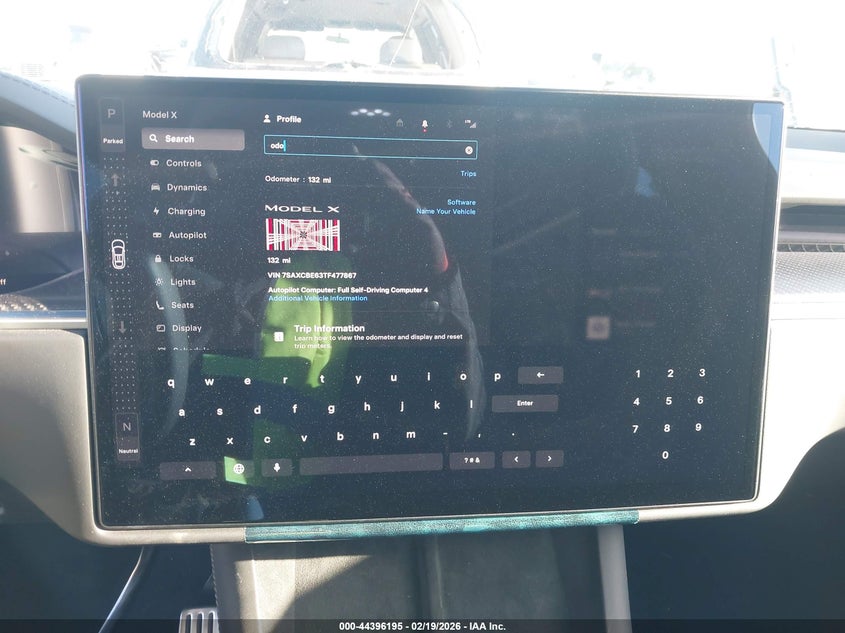 2026 Tesla Model X Plaid VIN: 7SAXCBE63TF477867 Lot: 44396195