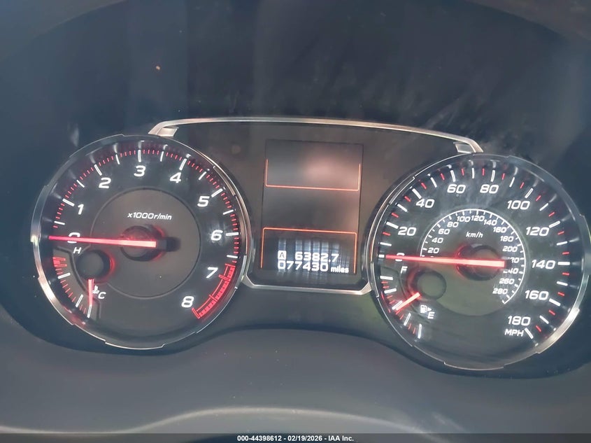 2019 Subaru Wrx Limited VIN: JF1VA1H64K9808440 Lot: 44398612