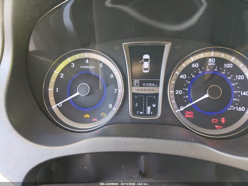2013 Hyundai Azera VIN: KMHFH4JG0DA220823 Lot: 44399069