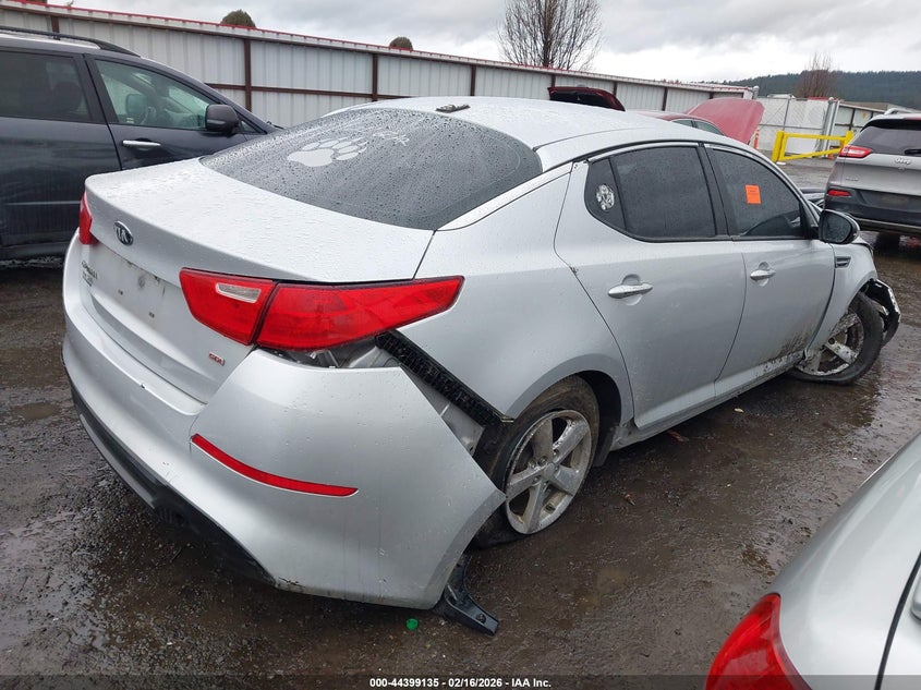 Vin: 5xxgm4a76eg338420, lot: 44895702, kia optima lx 20144