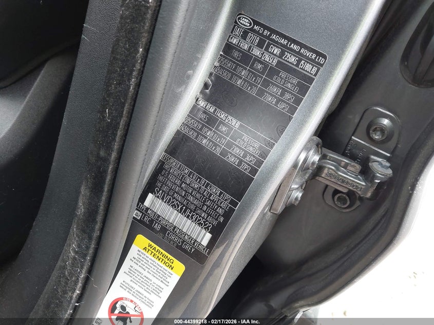 2018 Land Rover Range Rover Evoque Hse Dynamic VIN: SALVD2SX1JH302523 Lot: 44399218