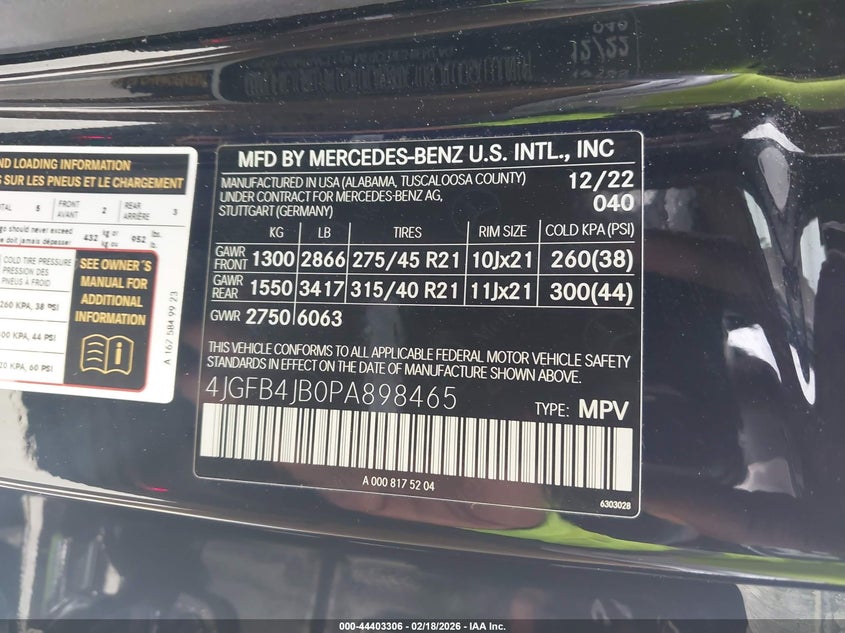 2023 Mercedes-Benz Gle 350 VIN: 4JGFB4JB0PA898465 Lot: 44403306