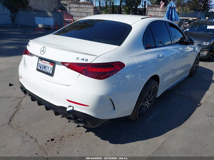 Vin: w1kaf8hb6tr309520, lot: 44901609, mercedes-benz amg c 43 4matic 20264