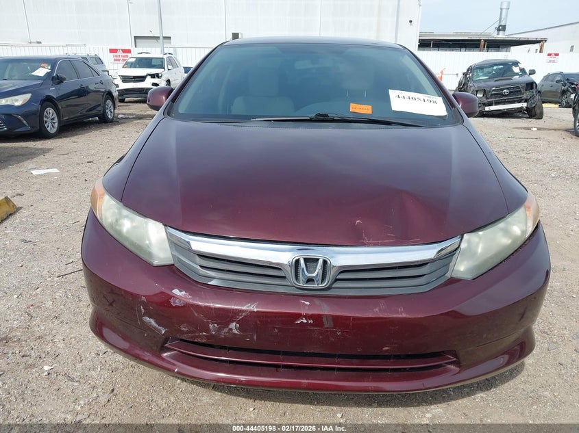 2012 Honda Civic 1.8 Lx brown Lot 111044405198 Vin 19XFB2F55CE062332