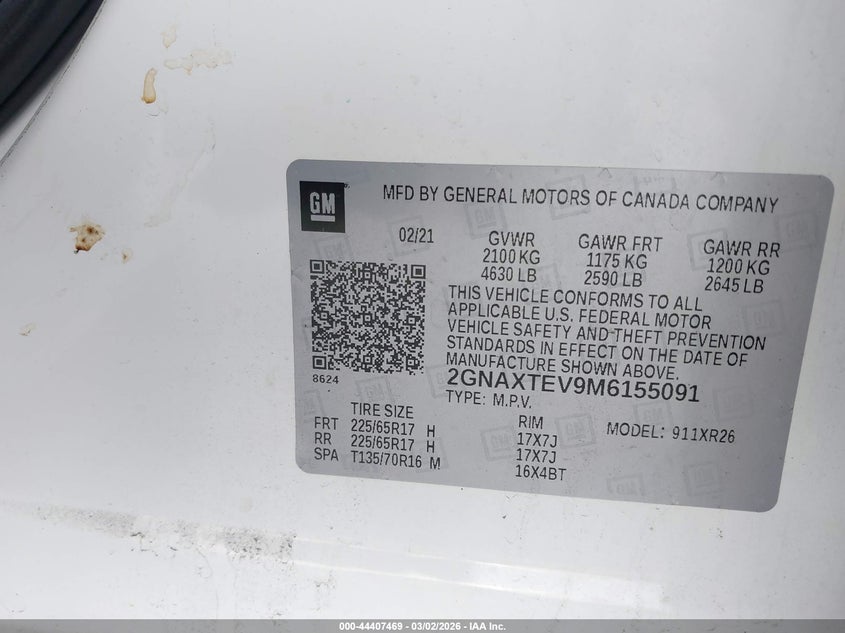 2021 Chevrolet Equinox Awd 2Fl