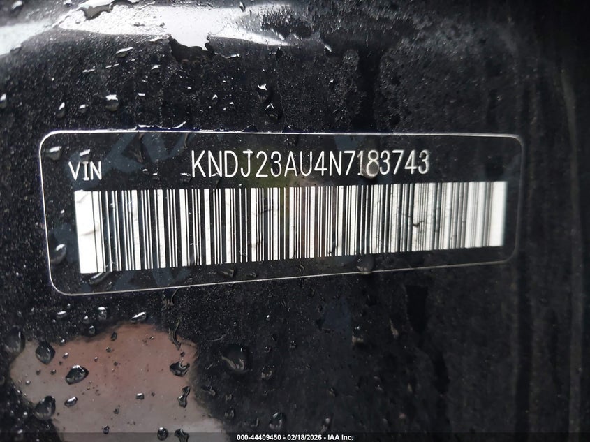 2022 Kia Soul Lx VIN: KNDJ23AU4N7183743 Lot: 44409450