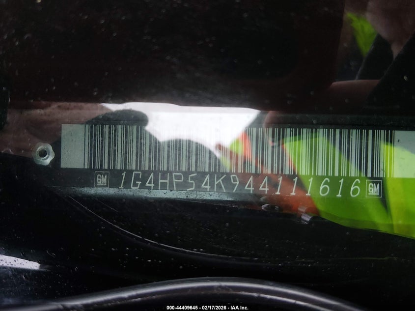 2004 Buick Lesabre Custom VIN: 1G4HP54K944111616 Lot: 44409645