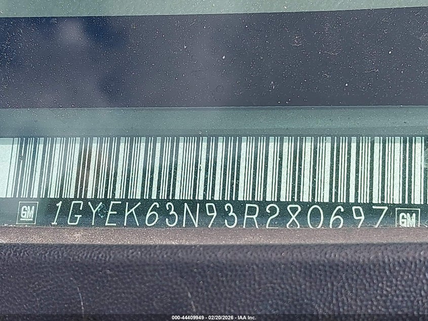 2003 Cadillac Escalade Standard VIN: 1GYEK63N93R280697 Lot: 44409949