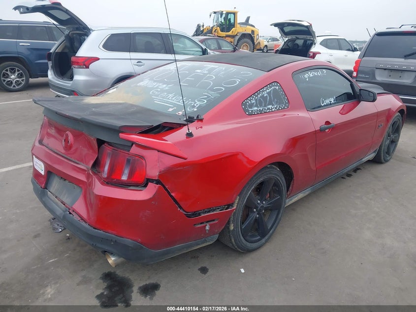 2012 Ford Mustang 3.7 V6 red Lot 111044410154 Vin 1ZVBP8AM5C5274657