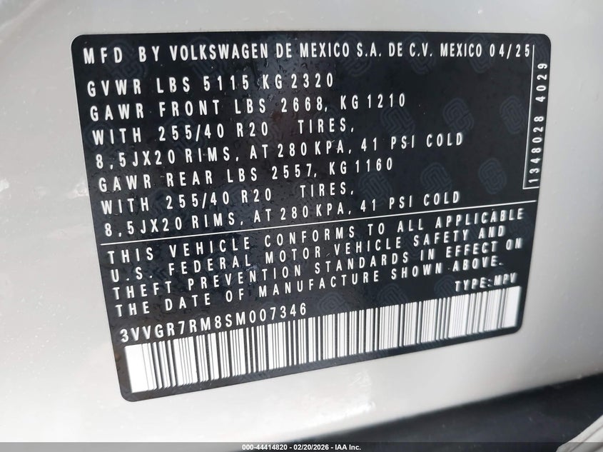 2025 Volkswagen Tiguan - widok 9