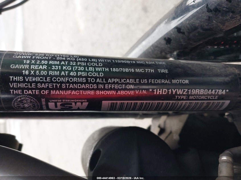 2024 Harley-Davidson Fxlrs VIN: 1HD1YWZ19RB044784 Lot: 44414963