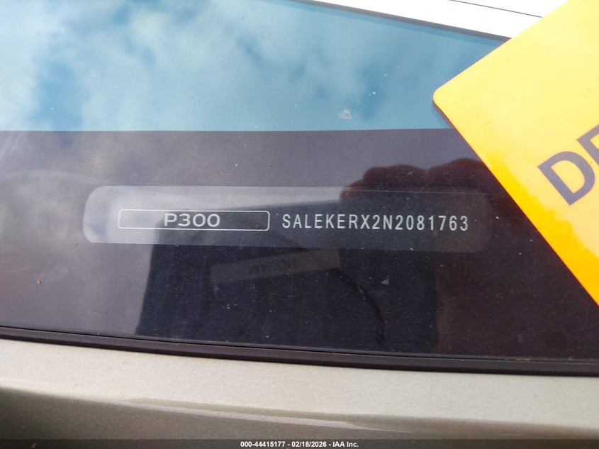 2022 Land Rover Defender 110 Standard VIN: SALEKERX2N2081763 Lot: 44415177