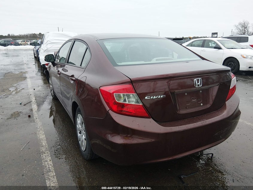 2012 Honda Civic 1.8 Lx brown Lot 111044415729 Vin 19XFB2F54CE357325