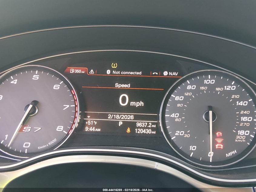 2014 Audi S7 4.0T Prestige VIN: WAUW2AFC4EN053917 Lot: 44416289