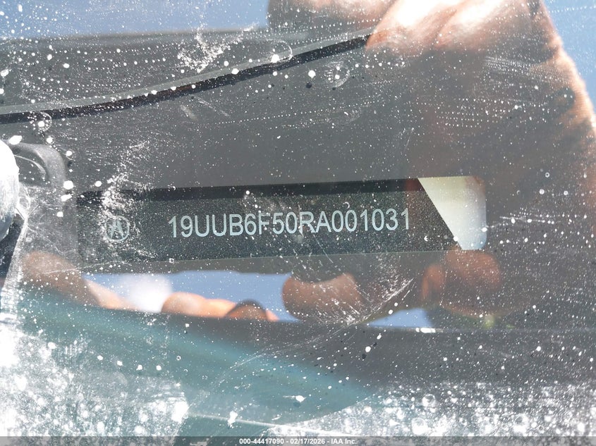 2024 Acura Tlx A-Spec Package VIN: 19UUB6F50RA001031 Lot: 44417090