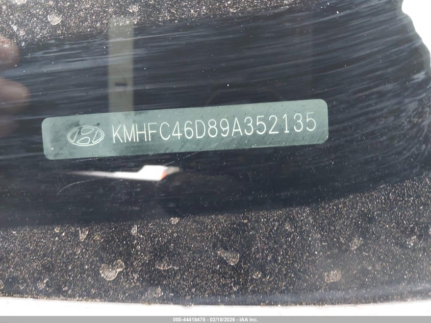 2009 Hyundai Azera Gls VIN: KMHFC46D89A352135 Lot: 44418478