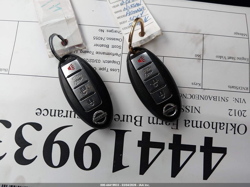 2012 Nissan Armada Platinum VIN: 5N1BA0NE0CN608341 Lot: 44419933