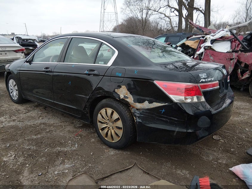 2012 Honda Accord 2.4 2.4 Lx black Lot 111044420322 Vin 1HGCP2F33CA002041