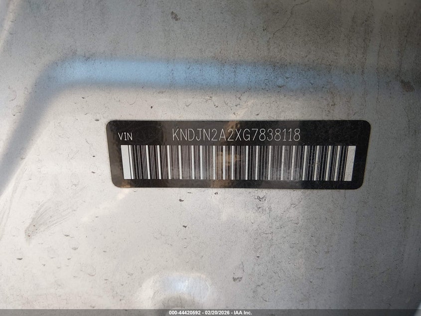 2016 Kia Soul VIN: KNDJN2A2XG7838118 Lot: 44420592