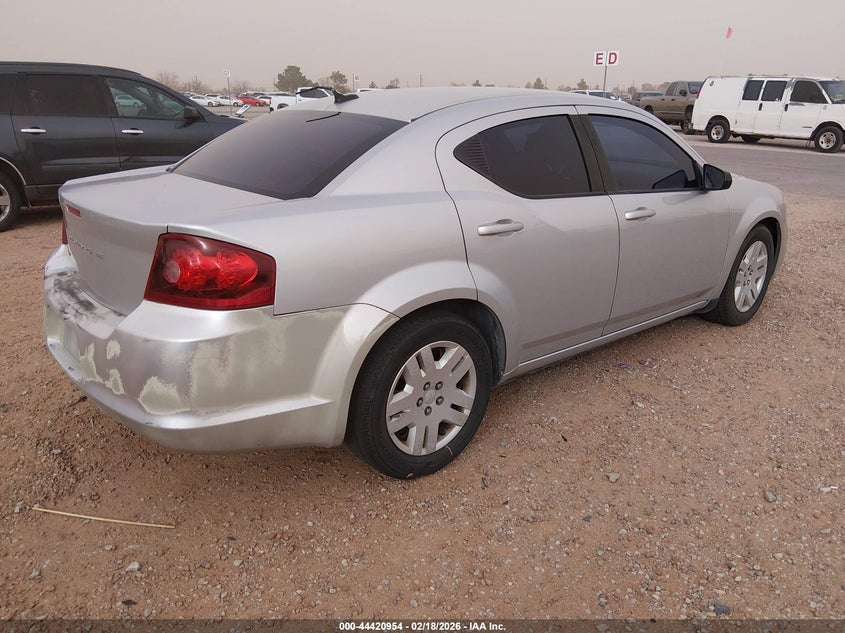 Vin: 1c3cdzab0cn243888, lot: 44917546, dodge avenger se 20124