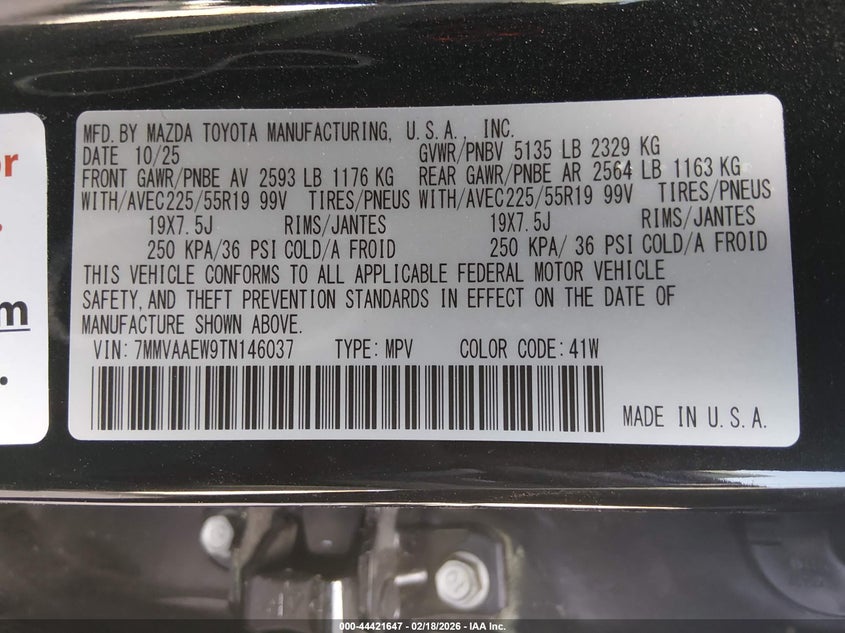 2026 Mazda Cx-50 Hybrid Premium Plus VIN: 7MMVAAEW9TN146037 Lot: 44421647