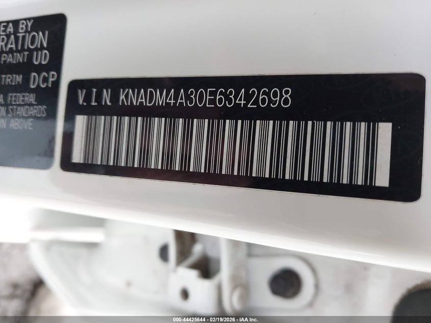 2014 Kia Rio Lx VIN: KNADM4A30E6342698 Lot: 44425644