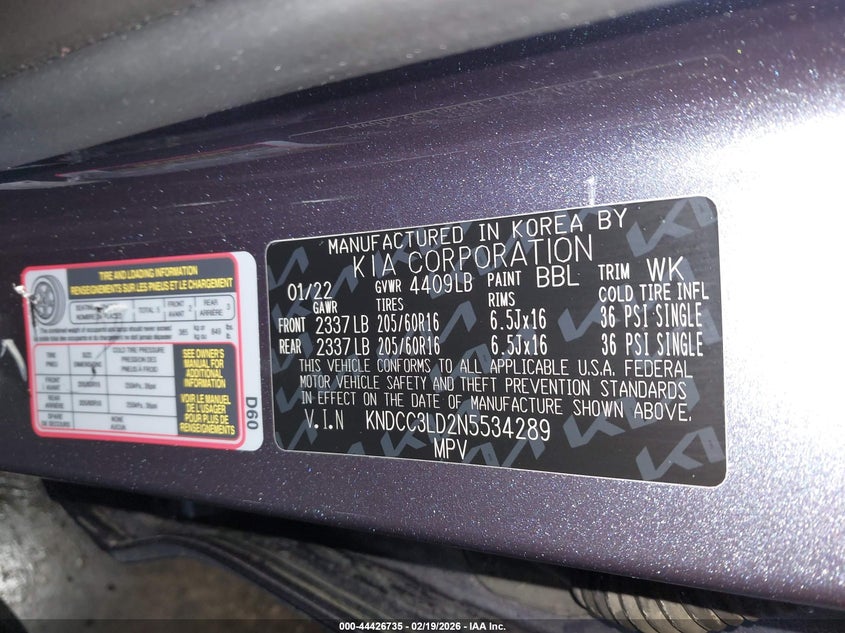 VIN KNDCC3LD2N5534289 2022 KIA NIRO PLUG-IN HYBRID EX PREMIUM
