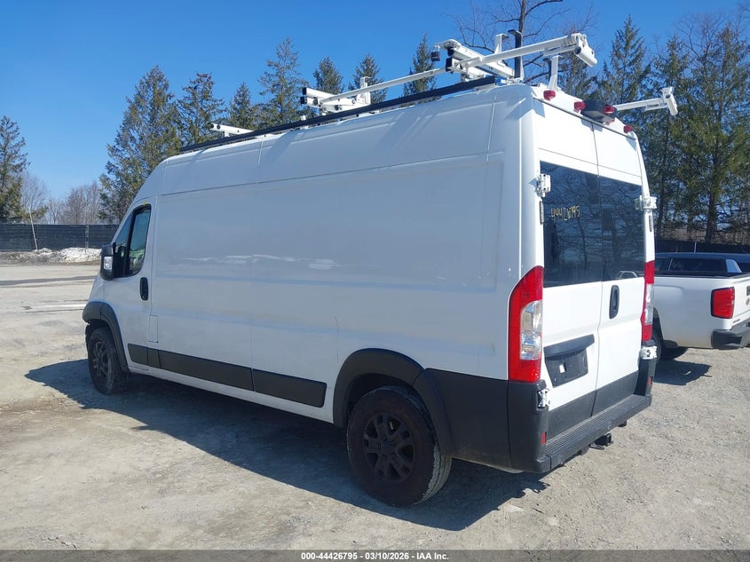 Vin: 3c6lrvdg2pe519342, lot: 44923387, ram promaster 2500 high roof 159 wb 20233