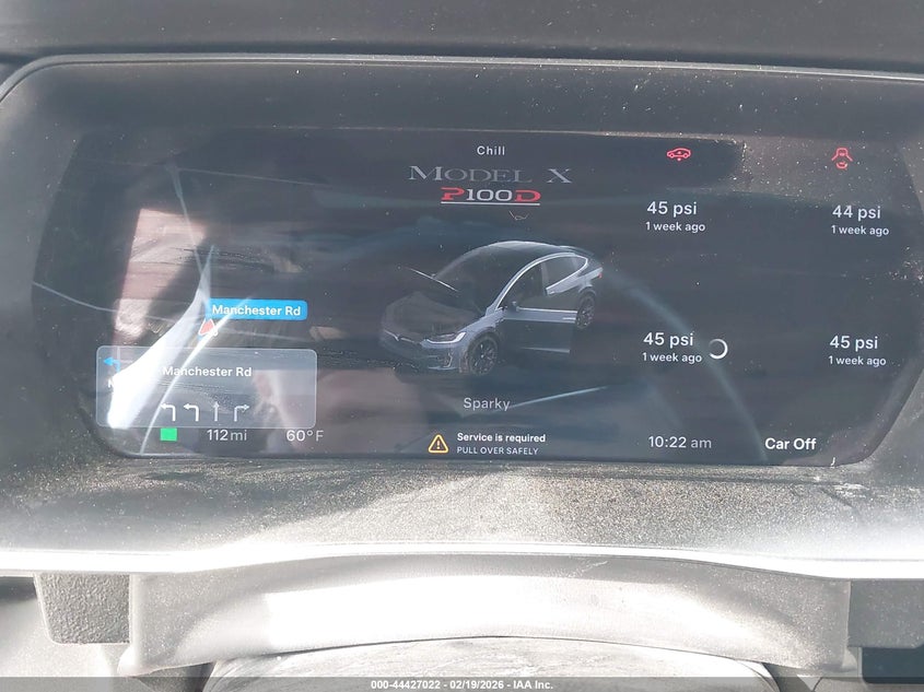 2018 Tesla Model X 100D/75D/P100D VIN: 5YJXCBE45JF089774 Lot: 44427022