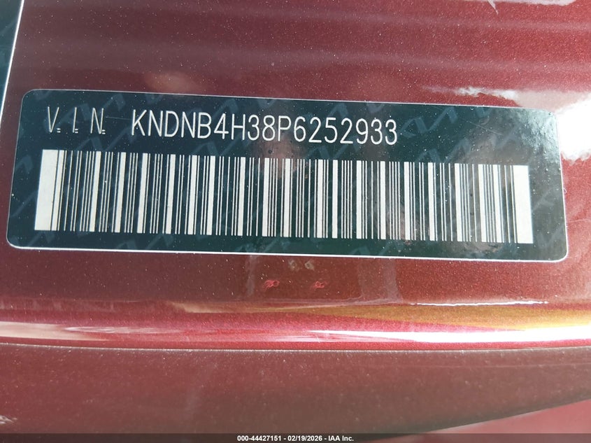 VIN KNDNB4H38P6252933 2023 KIA CARNIVAL MPV LX SEAT PACKAGE