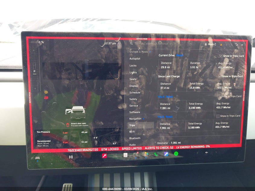 2024 Tesla Cybertruck Cyberbeast VIN: 7G2CEHEE3RA052720 Lot: 44428090