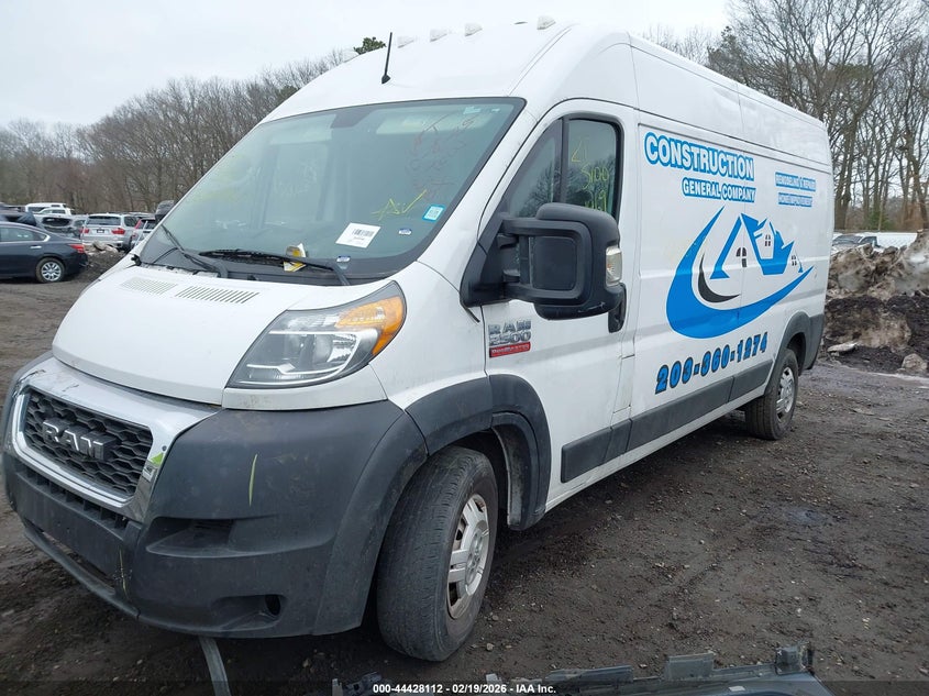 Vin: 3c6trvdgxke513314, lot: 44924704, ram promaster 2500 high roof 159 wb 20192
