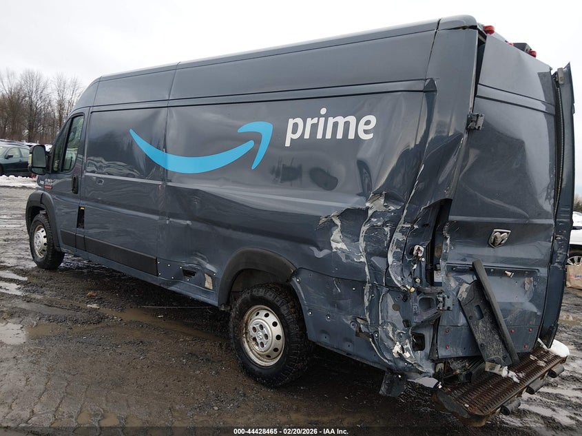 Vin: 3c6mrvjg9me535252, lot: 44925105, ram promaster 3500 cargo van high roof 159 wb ext 20213