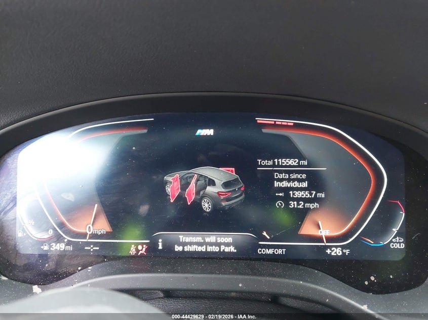 2021 BMW X3 xDrive30I VIN: 5UXTY5C04M9F91662 Lot: 44429629