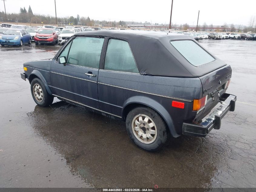 1985 Volkswagen Golf Cabriolet Dlx