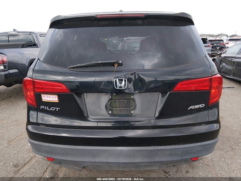 2016 Honda Pilot Ex-L VIN: 5FNYF6H5XGB080097 Lot: 44432983