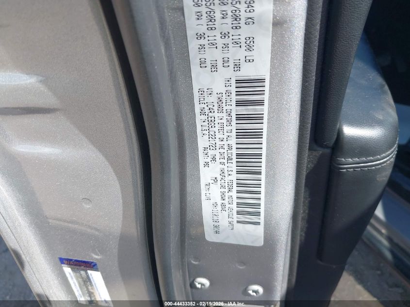 2018 Jeep Grand Cherokee Limited 4X2 VIN: 1C4RJEBG9JC221723 Lot: 44433352