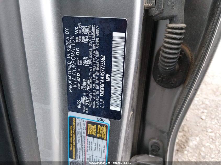 2025 Kia Seltos Ex VIN: KNDERCAA4S7775562 Lot: 44434546